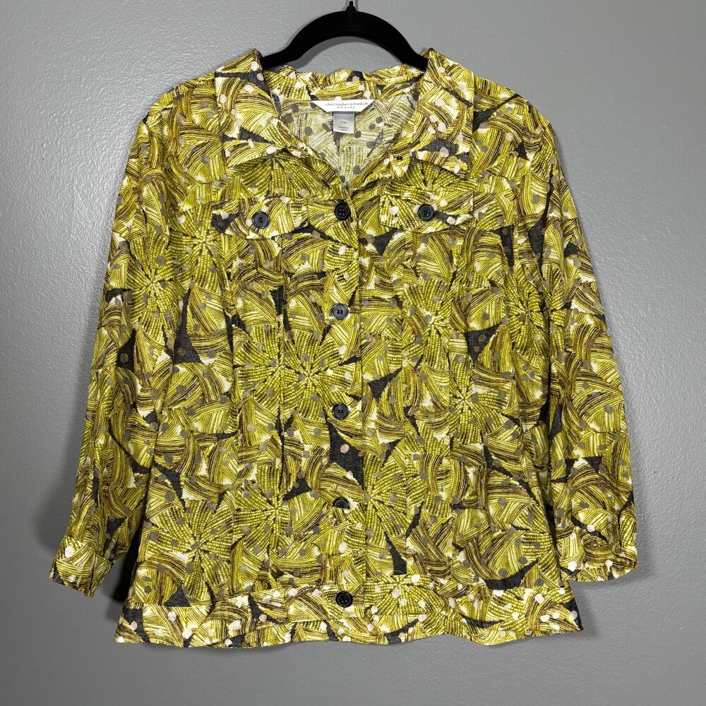 Christopher & Banks Women's Fairycore Burnout Shacket/Top - Size Petite Medium